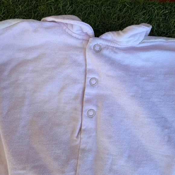 Vtg Itsy Bitsy Sleeper Noahs Ark Embroidered Pink Romper Toddler Girls Size 2T - Picture 8 of 10